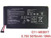 5070mAh, 19Wh  ASUS MeMo Pad 10 Smart ME301T tablet Batteries For ASUS