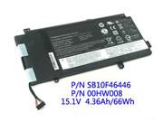 4400mAh, 66Wh FRU P/N 00HW009 Batteries For LENOVO