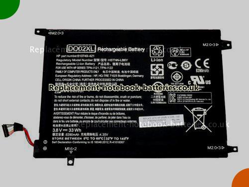 UK Images 1 Of Replacement 810749421 HP Notebook Battery DO02033XL 8390mAh, 33Wh For Sale In UK