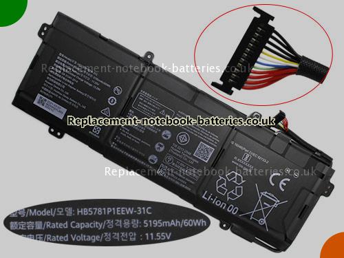 UK Images 1 Of Replacement HB5781P1EEW HUAWEI Notebook Battery HB5781P1EEW-31A 5195mAh, 60Wh For Sale In UK