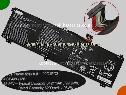 UK Images 1 Of Replacement L22L4PC3 LENOVO Notebook Battery L22D4PC3 6421mAh, 99.9Wh For Sale In UK