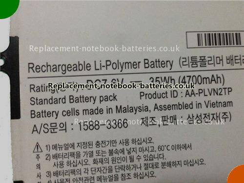 UK Images 2 Of Replacement AA-PLVN2TP SAMSUNG Notebook Battery AAPLVN2TP 4700mAh, 35Wh For Sale In UK