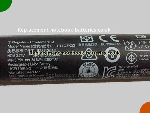 UK Images 2 Of Replacement L14C3K32 LENOVO Notebook Battery L14D3K32 9600mAh, 36Wh For Sale In UK