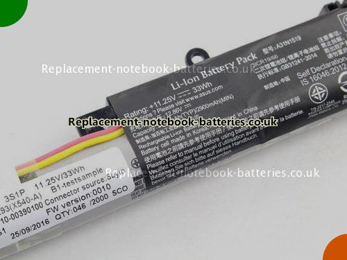 UK Images 2 Of Replacement A31N1519-2 ASUS Notebook Battery A31N1519 2933mAh, 33Wh for Sale In UK