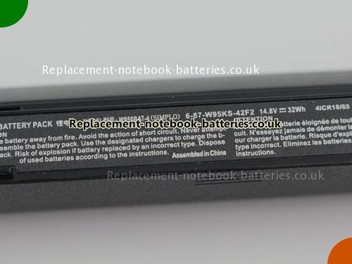 UK Images 2 Of Replacement 6-87-W95KS-42L1 CLEVO Notebook Battery W950BAT-4 31.68Wh For Sale In UK