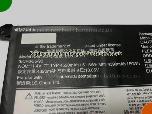 UK Images 2 Of Replacement L17C3PE0 LENOVO Notebook Battery L17L3PE0 4520mAh, 52Wh For Sale In UK