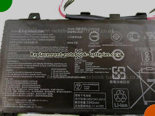 UK Images 2 Of Replacement 0B200-02010300 ASUS Notebook Battery C41N1533 3410mAh, 52Wh For Sale In UK