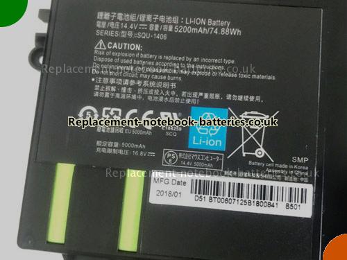 UK Images 2 Of Replacement SQU-1406 THUNDEROBOT Notebook Battery SQU1406 5200mAh, 75Wh For Sale In UK