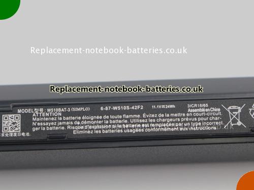 UK Images 3 Of Replacement W510BAT3 CLEVO Notebook Battery 687W51LS4UF 24Wh For Sale In UK