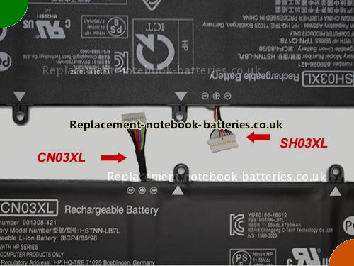 UK Images 4 Of Replacement 901308-421 HP Notebook Battery CN03XL 5020mAh, 57.95Wh For Sale In UK