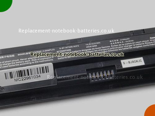 UK Images 4 Of Replacement 6-87-N750S-31C00 CLEVO Notebook Battery N750BAT-4 2100mAh, 31Wh For Sale In UK