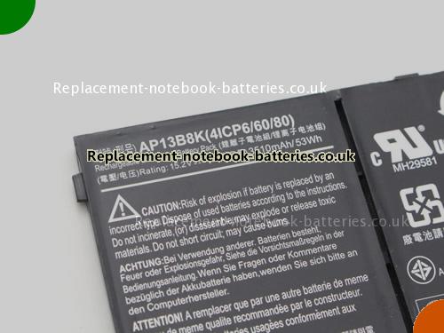 UK Images 4 Of Replacement AP13B8K ACER Notebook Battery  3460mAh, 53Wh For Sale In UK