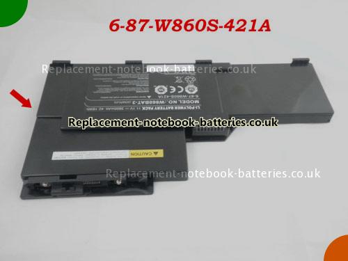 UK Images 4 Of Replacement W860BAT-3 CLEVO Notebook Battery W860BAT-3(SIMPLO) 3800mAh For Sale In UK