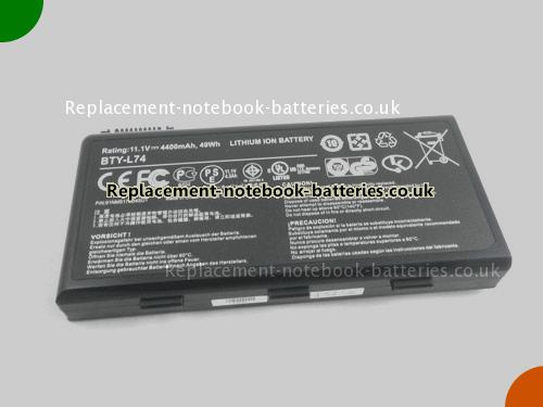 UK Images 5 Of Replacement BTY L74 MSI Notebook Battery BTY L75 4400mAh, 49Wh For Sale In UK