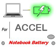 UK Replacement ACCEL laptop battery , ACCEL notebook computer batteries