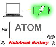 UK Replacement ATOM laptop battery , ATOM notebook computer batteries