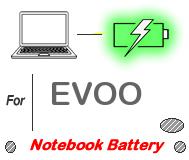 UK Replacement EVOO laptop battery , EVOO notebook computer batteries