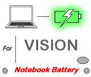 UK Replacement VISION Notebook PC battery , VISION batteries for Ultrabook, ToughBook, Gaming PC, Tablet