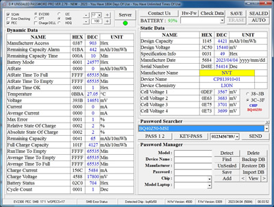 laptop battery testing data